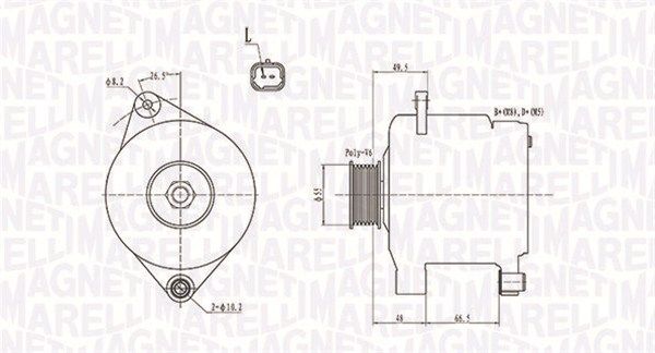 MAGNETI MARELLI kintamosios srovės generatorius 063731444010